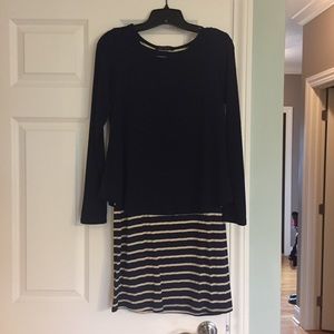 Navy/tan sweater dress - Stitchfix