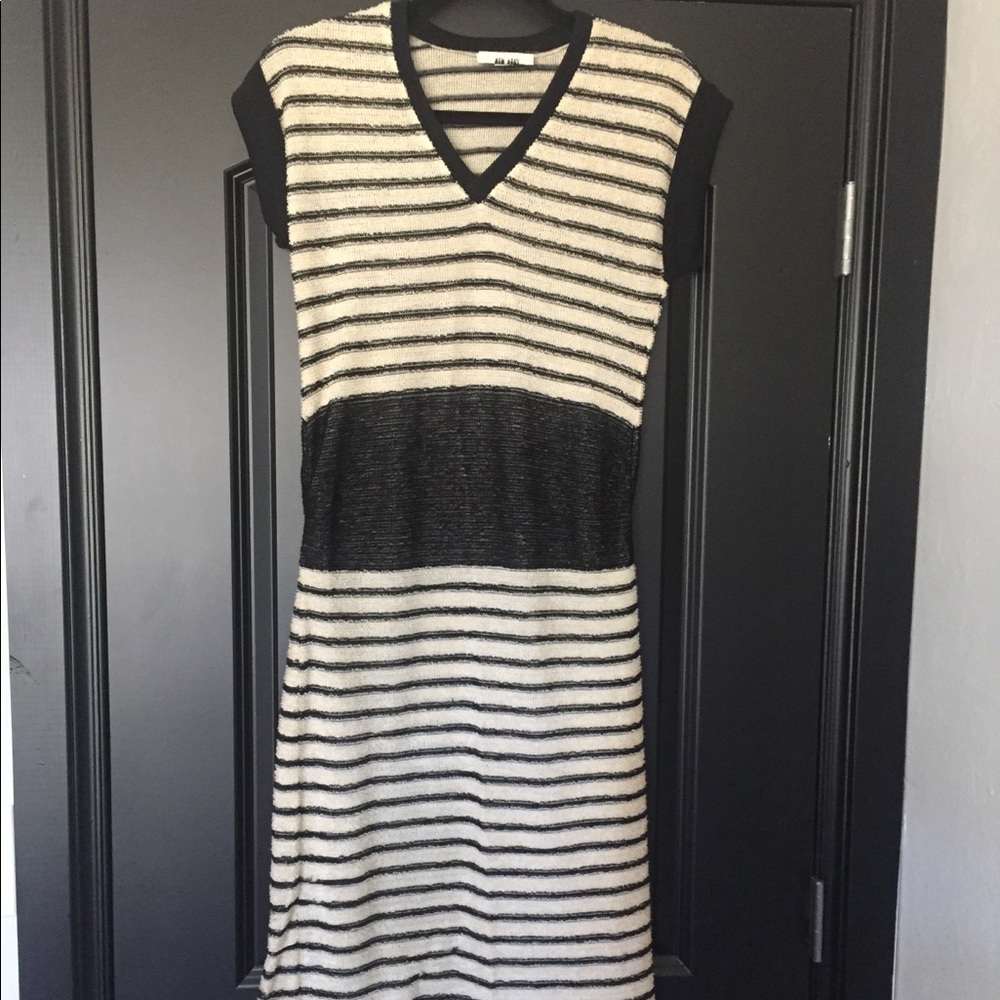 Truly Vintage Black and Cream striped Dress