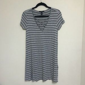 Gray and black dress