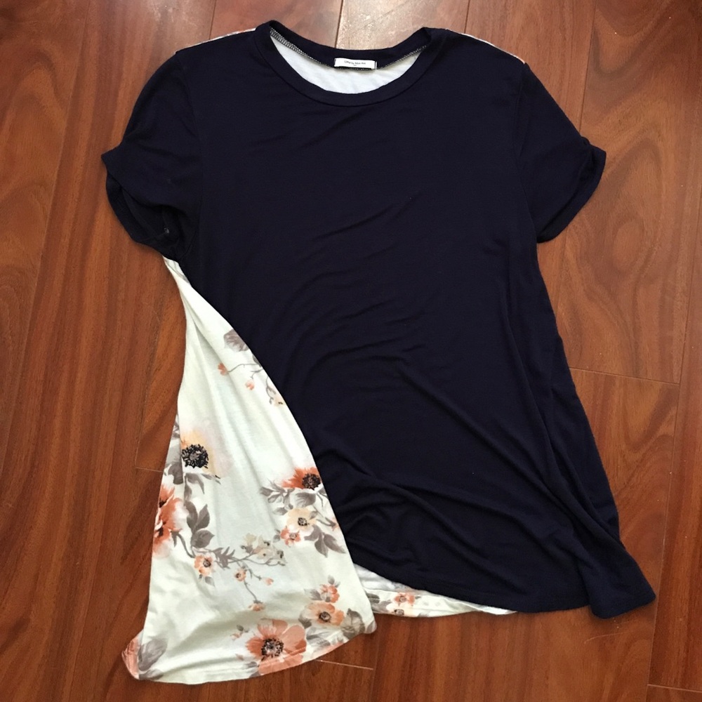12pm Floral back tee