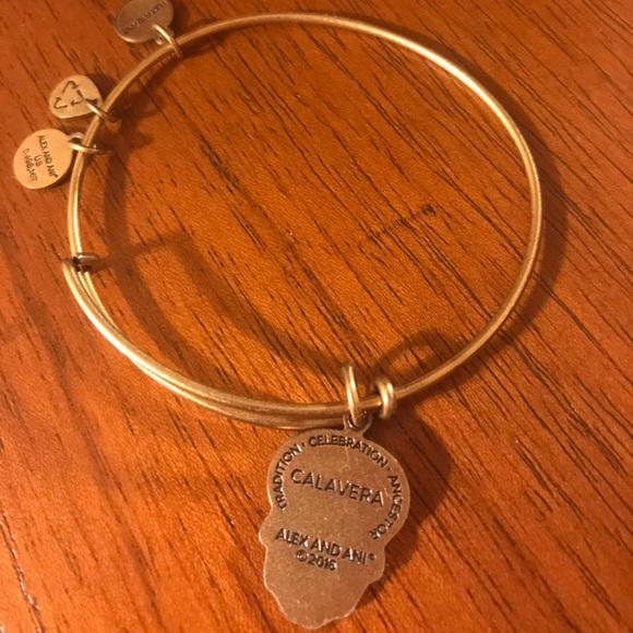 Retired Alex and Ani Calavera Bangle Bracelet - Picture 2 of 2