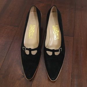 Authentic Ferragamo suede shoes