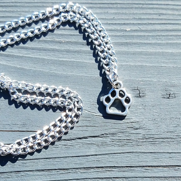 New paw print necklace, pet necklace, pet jewelry - Picture 4 of 4