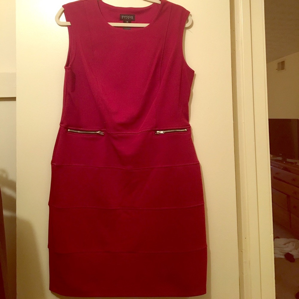 Professional curve hugging red dress