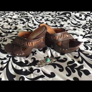 Harley Davidson wedge sandals