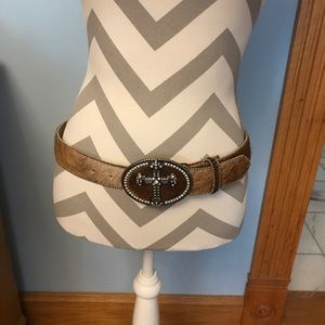 Western leather belt