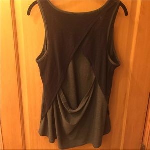 Champion mesh back green & Black Open Back tank L