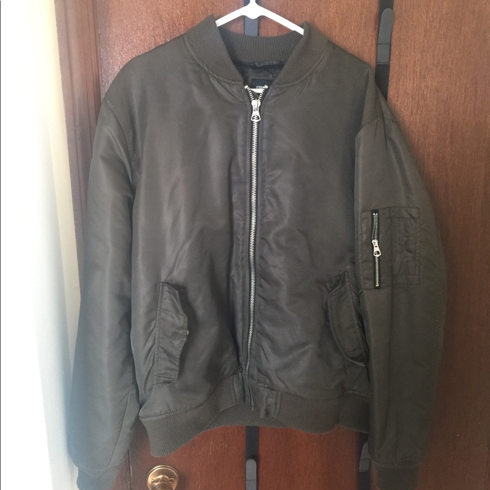 Olive green bomber