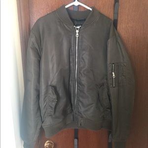 Olive green bomber