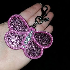 Coach Jeweled Butterfly Keychain