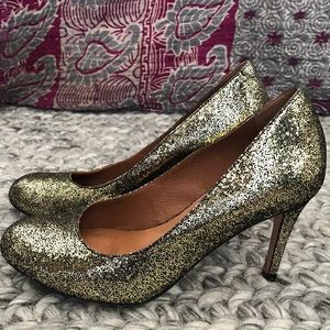 Corso Como Gold Glitter Pumps