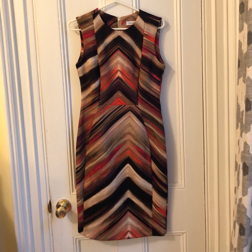 Calvin Klein Printed Shift Dress