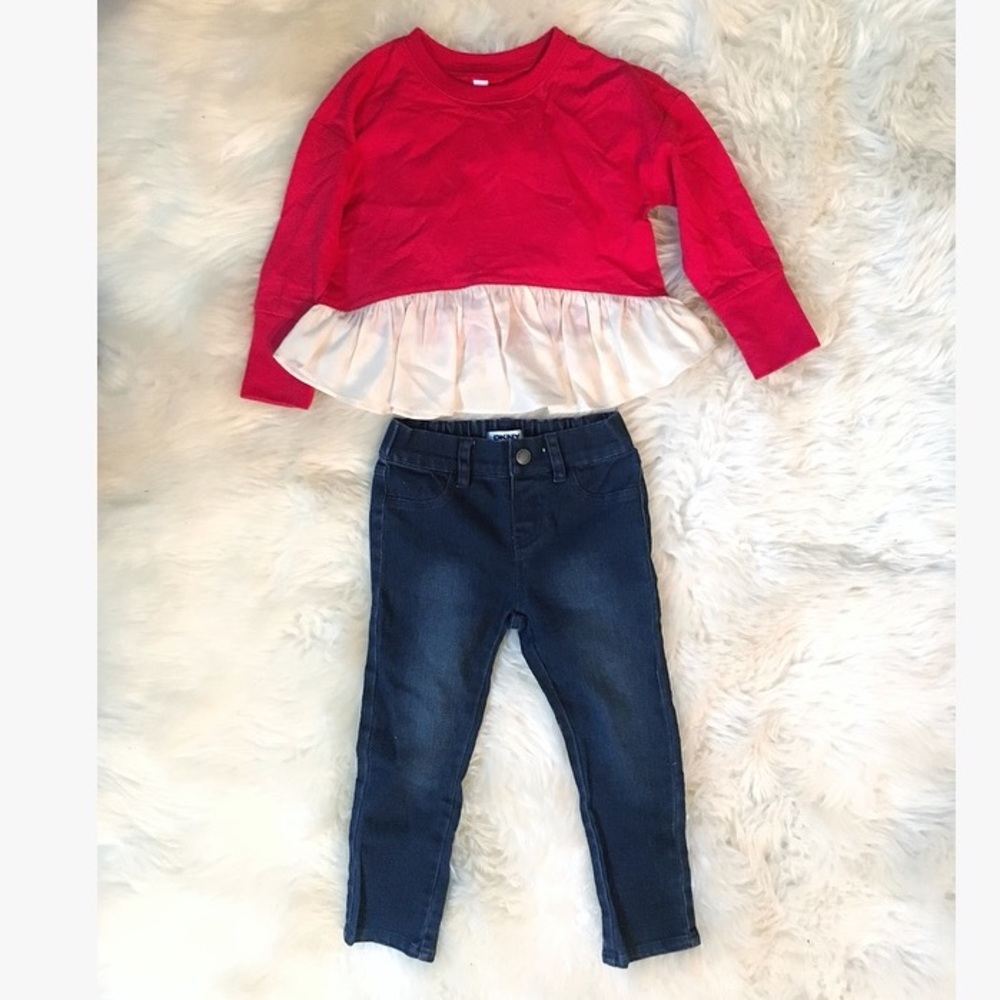 DKNY Girls Jeans & Top Set