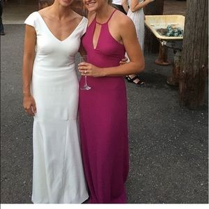 Magenta floor length dress