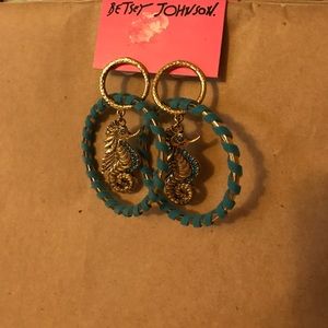 Betsey Johnson seahorse earrings