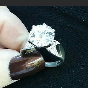 Approx. 3 carat cz 925 sterling, size 6.5.