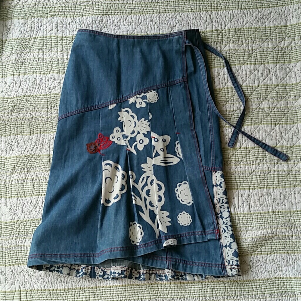 Oilily Denim Wrap Skirt