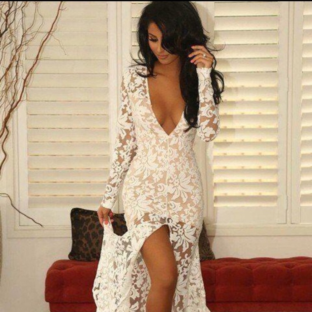 Eric Dress Lace Ivory Long