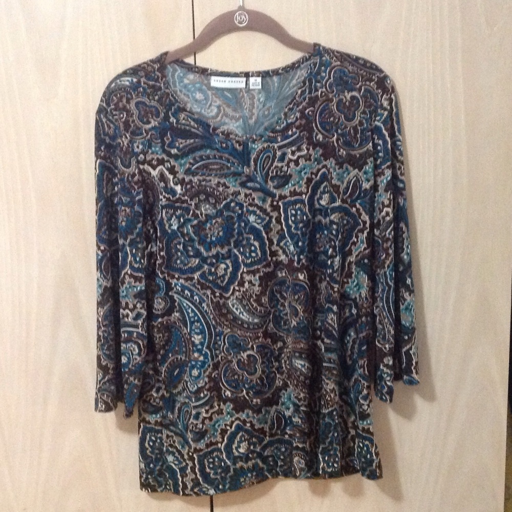Susan Graver Liquid Knit Printed Top