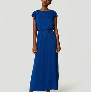 Loft Flutter Tie Back Maxi Dress