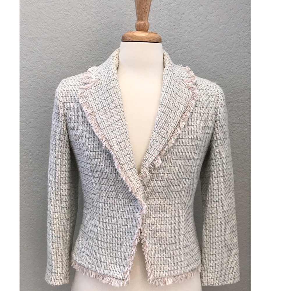 Bloomingdale's Woven Fringe Jacket 10P