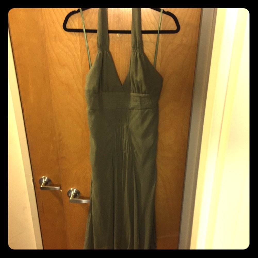 Hunter Green Halter Dress-Never Worn