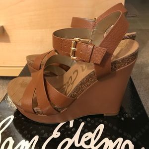 Sam Edelman Nelson Saddle Leather Wedges