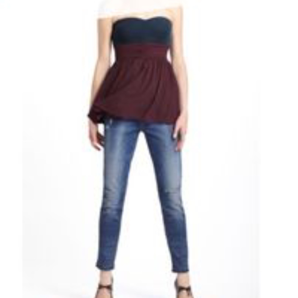 Maeve Burgundy top from Anthropologie