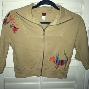 Children’s zip-up boho jacket with embroideries