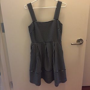 Banana republic navy fit and flare dress