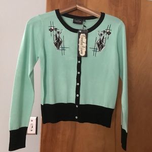 Minty Kitty Cardigan