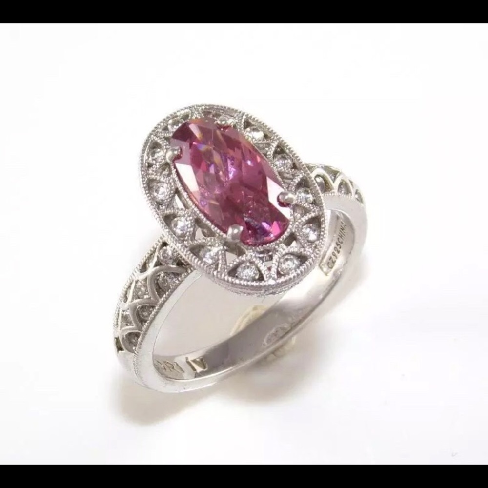 Beautiful Tacori Pink Tourmaline Halo Band