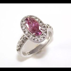 Beautiful Tacori Pink Tourmaline Halo Band