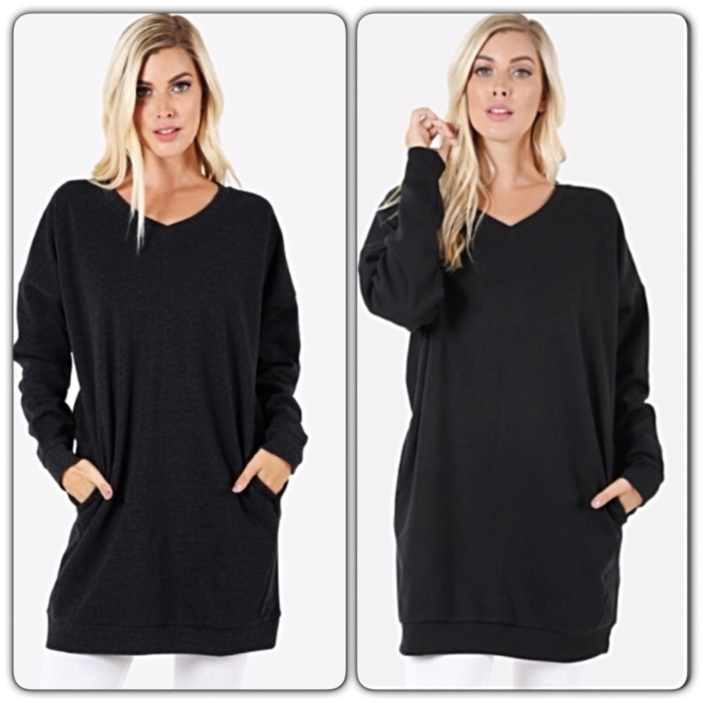 Blush Extra Long Tunic Sweatshrt SM - Picture 5 of 5