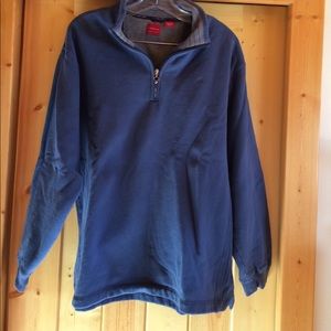 Men’s 1/4 zip blue sweatshirt