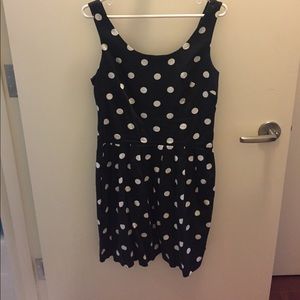 Black and white polka dot dress with bows