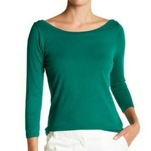 J. Crew Warm Jade Scoopback Ballet Tshirt NWT