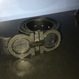 Black Ferragamo Belt