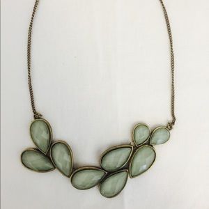 Light blue faceted stone necklace