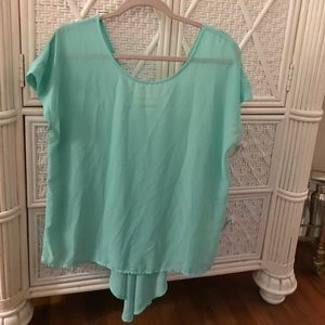 Aqua blouse