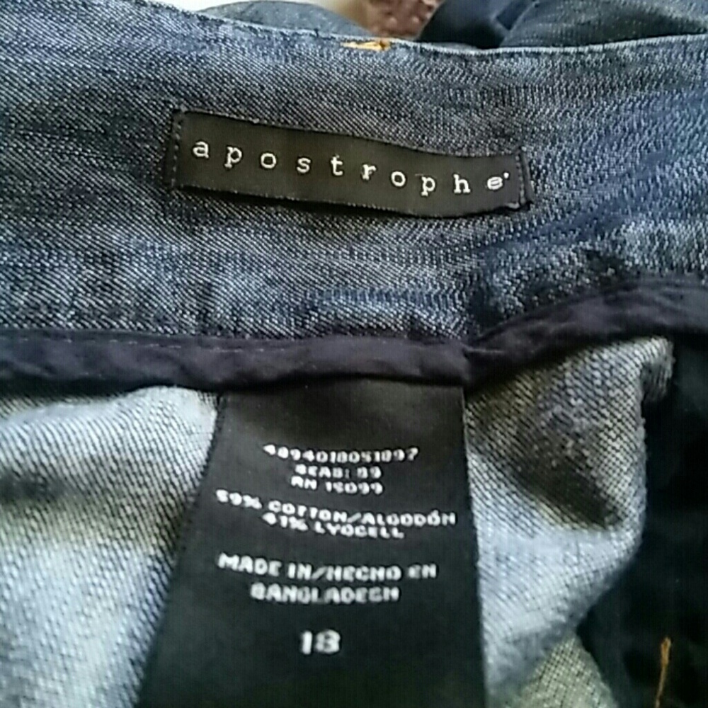 Apostrophe denim skirt