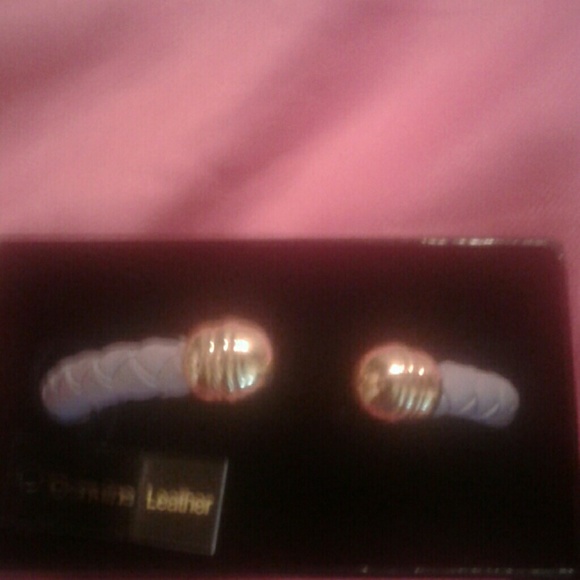 Joan Rivers Lavender Genuine Leather Bangle - Picture 2 of 5