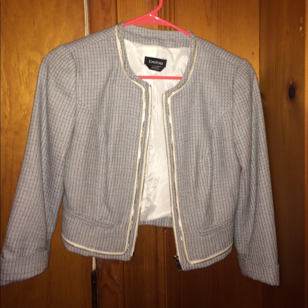 Bebe cropped three quarter jacket