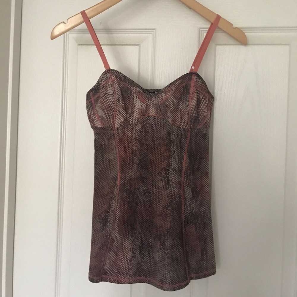 Aritzia Talula Cami Bustier - Pink Snake Print