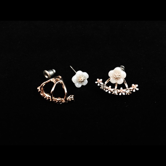 Daisy Flower Earring/Two Looks in One - Picture 1 of 2