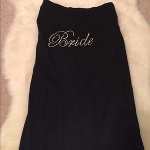 Bride black zip up hoodie light weight sweatshirt