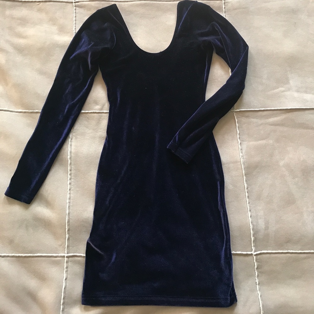 Royal purple velvet dress