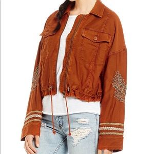 Free People Embellished Military Jacket