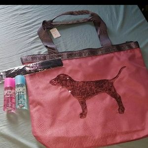 VS Pink Bling Dog Tote Bag