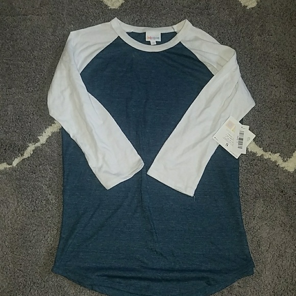 LuLaRoe Tops - Randy Sz Small Navy Blue & White Rare
